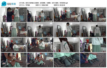 演员古装铁链五花捆绑，砝码脚镣，双脚镣，鱼形木枷锁，简单剧情