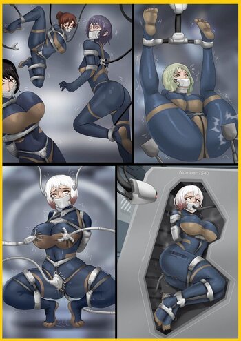 【King】《高科技紧身衣战士——机械叛乱 》超多紧身衣美女们被机械捆绑 被各种设施调教玩弄 超多人群缚图