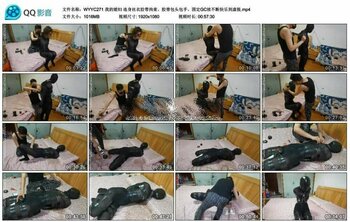 我的媳妇 连身丝衣胶带拘束、胶带包头包手、固定GC续不断快乐到虚脱