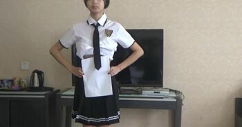 学妹 白丝 学生服 口塞 固定