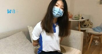 解语开学第一绑——校服白袜白鞋五花下跪驷马拎空